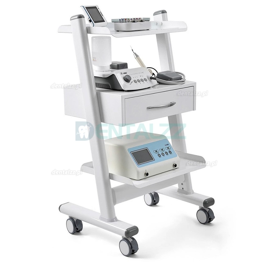 Dentech T3-4 W&oacute;zek Stomatologiczny Mobilny Trzypoziomowy z Szafką